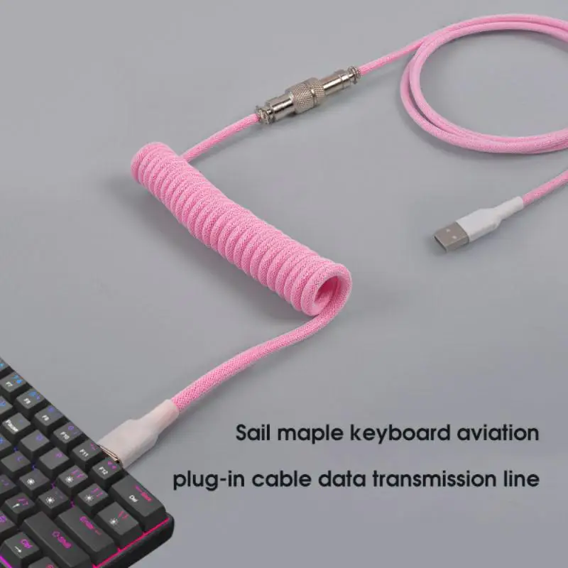 1/2/3PCS Tastatură Mecanică Cablu Spiralat de Sârmă Tip C USB Port Înfășurare Cablu Computer Desktop de Gaming Keyboard Imagine 4