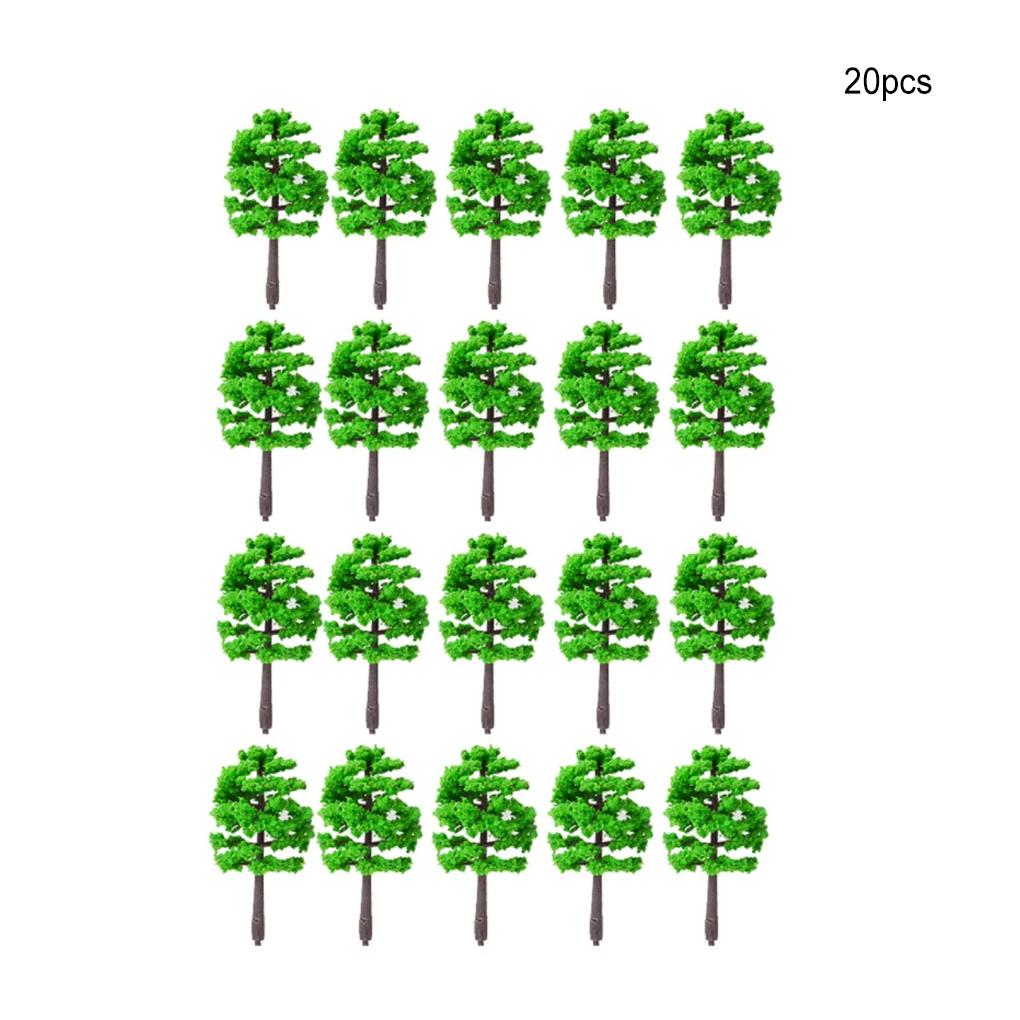 20buc Copac de Plastic Modele de Accesorii Clădire Mică Peisaj Prop Imagine 0