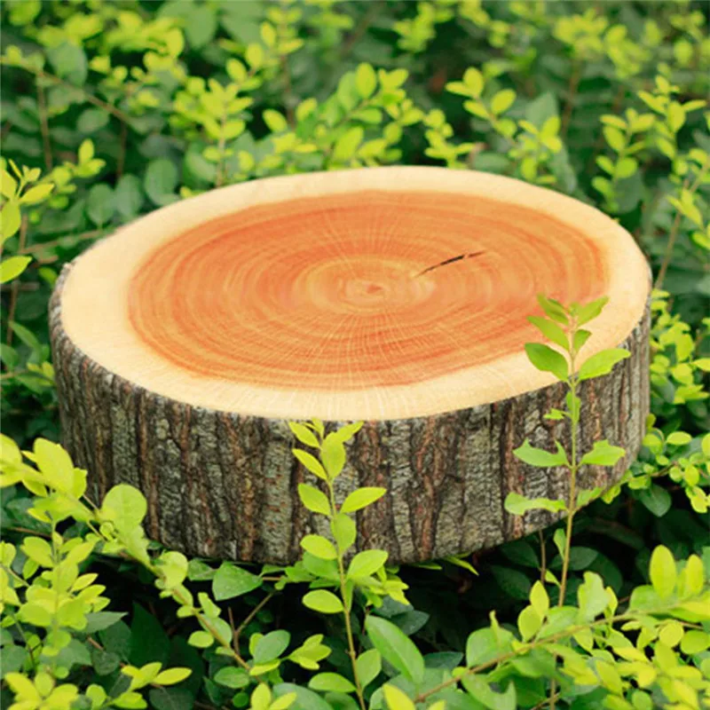 Creative mare salcie manechin din lemn bloc log textura butuc pernă de formă cilindrică perna cojines decor para canapea Imagine 0