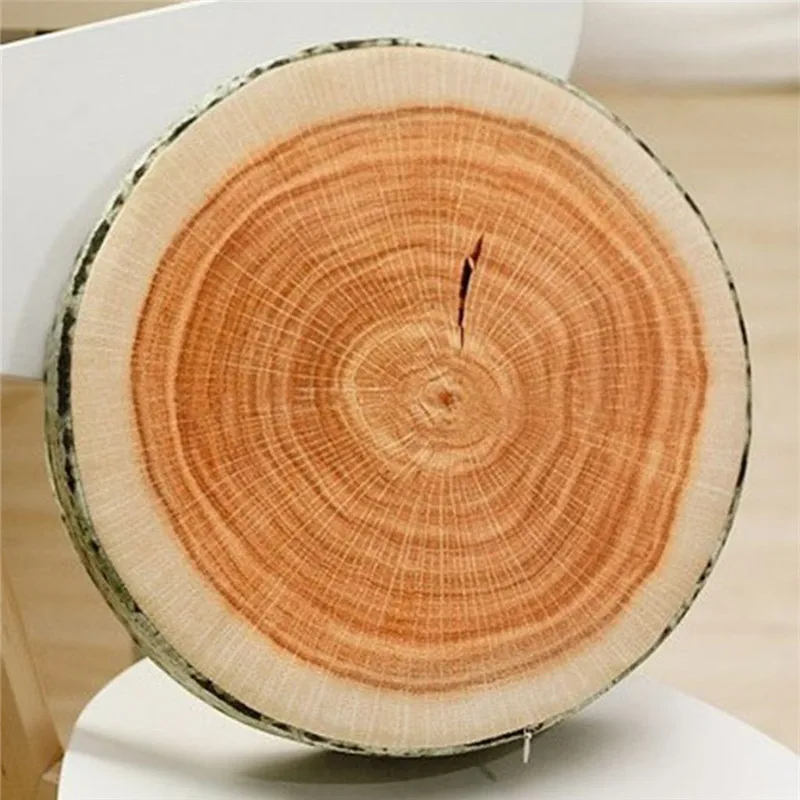 Creative mare salcie manechin din lemn bloc log textura butuc pernă de formă cilindrică perna cojines decor para canapea Imagine 1