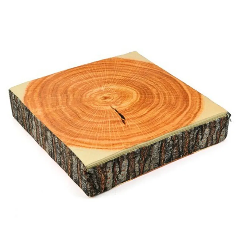 Creative mare salcie manechin din lemn bloc log textura butuc pernă de formă cilindrică perna cojines decor para canapea Imagine 3