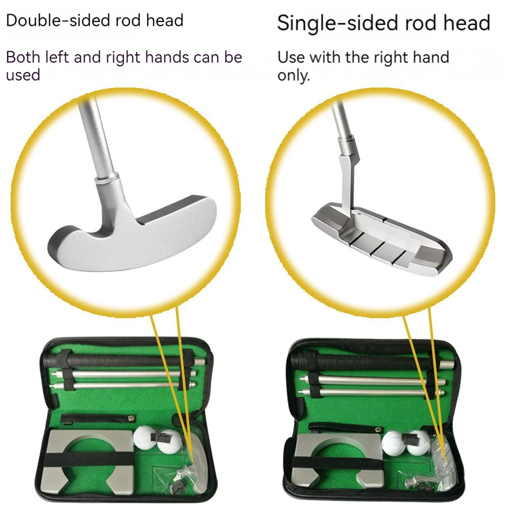 Crosa de Golf Set Portabil Mini Golf, Echipamente de Practică cu Kit pentru Interior Exterior Antrenor Leagăn de Golf Kit Imagine 2