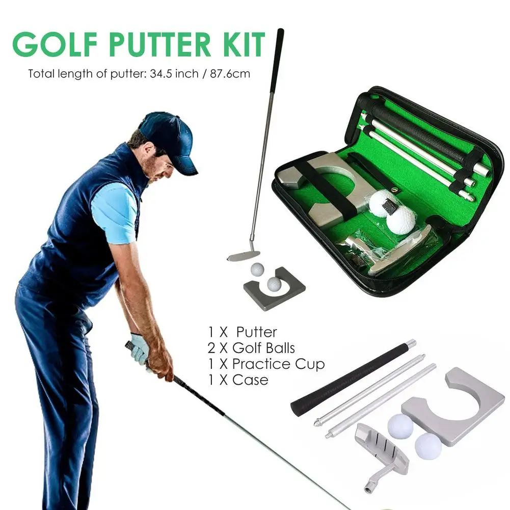 Crosa de Golf Set Portabil Mini Golf, Echipamente de Practică cu Kit pentru Interior Exterior Antrenor Leagăn de Golf Kit Imagine 3