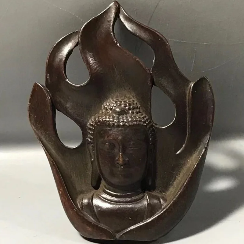Cupru Solid Sakyamuni Buddha Decor Creativ de Aramă Buddha o Coloană de tămâie Tămâie Titularul Ceremonia Ceaiului Mici de Cupru Plăcintă Imagine 1