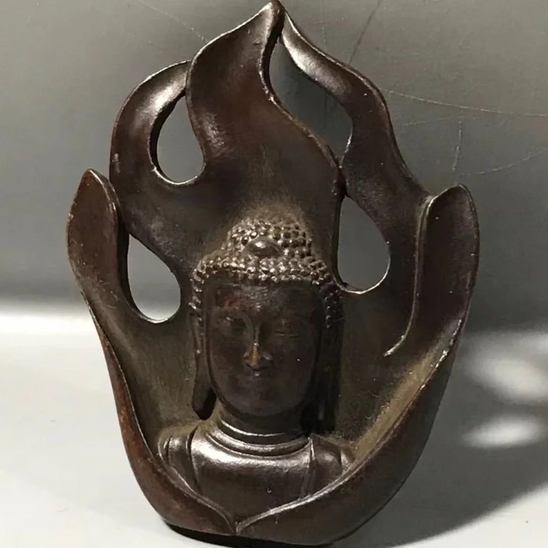 Cupru Solid Sakyamuni Buddha Decor Creativ de Aramă Buddha o Coloană de tămâie Tămâie Titularul Ceremonia Ceaiului Mici de Cupru Plăcintă Imagine 2