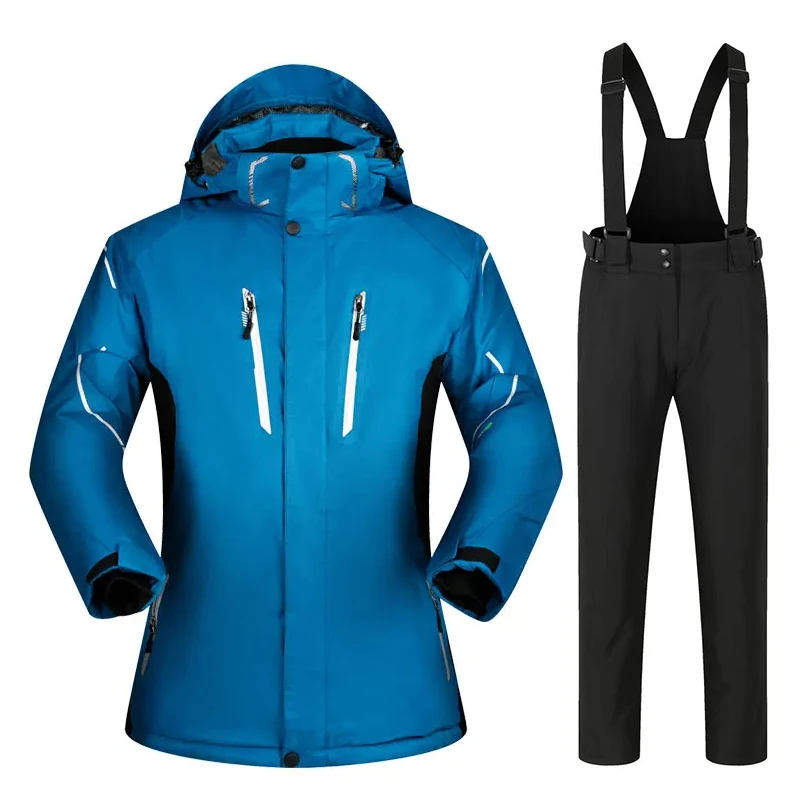 De înaltă Calitate Bărbați de Iarnă Vânt Cald 10k Impermeabil Snowboarding Seturi de Zăpadă Jachete și Pantaloni Largi Costum de Schi Imagine 0