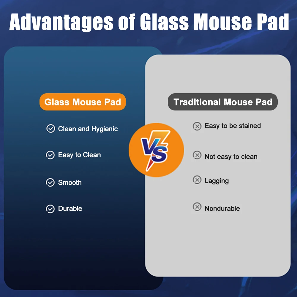 Fotovoltaice Mouse Pad Gaming Mouse Pad Simplitate Non-Alunecare de Sticlă Călită Profesionale Mouse pad pentru Birou Sticlă Specială Imagine 5