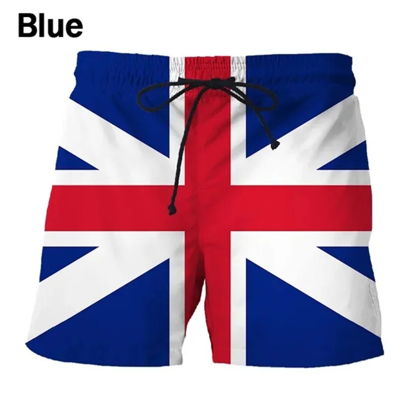Germania marea BRITANIE SUA Plaja cu Steag Bărbați de pantaloni Scurți de Imprimare 3D pantaloni Scurti costume de Baie homme 2023 Vara Hawaii Trunchiuri de Înot Rece Gheață Copii pantaloni Scurți Imagine 2