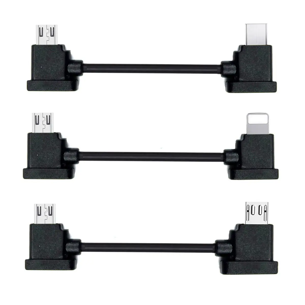 Micro & 8pini & Type-C la Micro USB Telecomanda Cablu de Date pentru Mavic Pro Platinum Mavic Parc RC Accesorii 3pcs/set Imagine 0