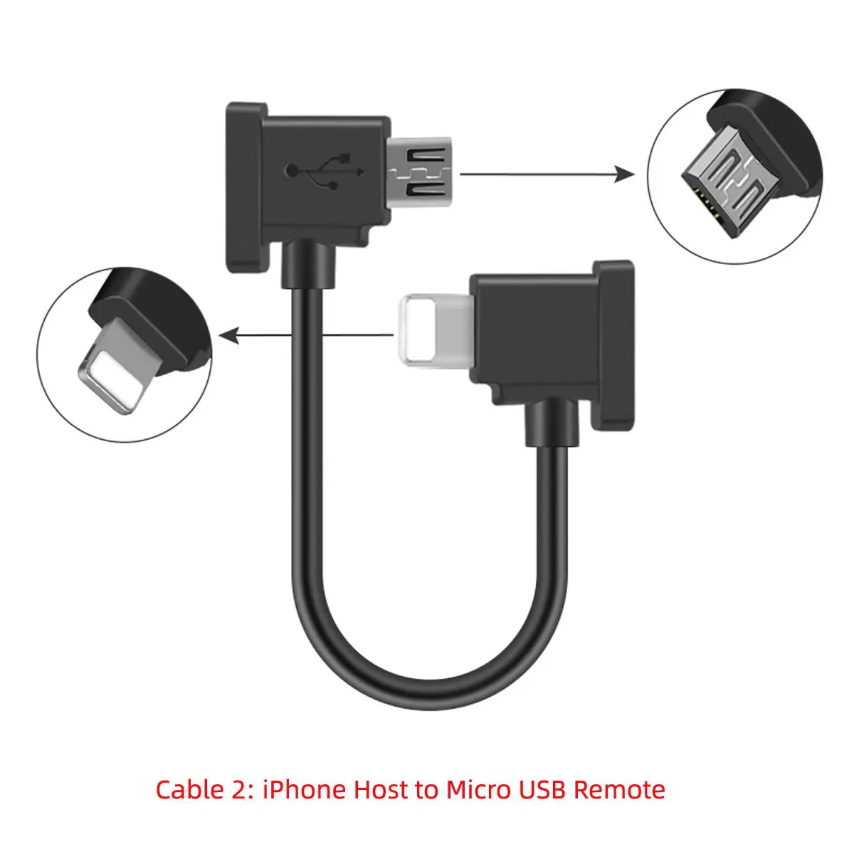 Micro & 8pini & Type-C la Micro USB Telecomanda Cablu de Date pentru Mavic Pro Platinum Mavic Parc RC Accesorii 3pcs/set Imagine 4