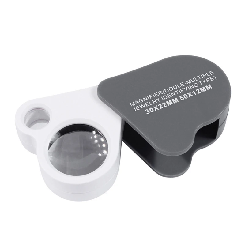 Ochi Lupă Lupă Dublu Obiectiv Portabile de Sticlă 30X 50X pentru Bijuterii Dropship Imagine 4