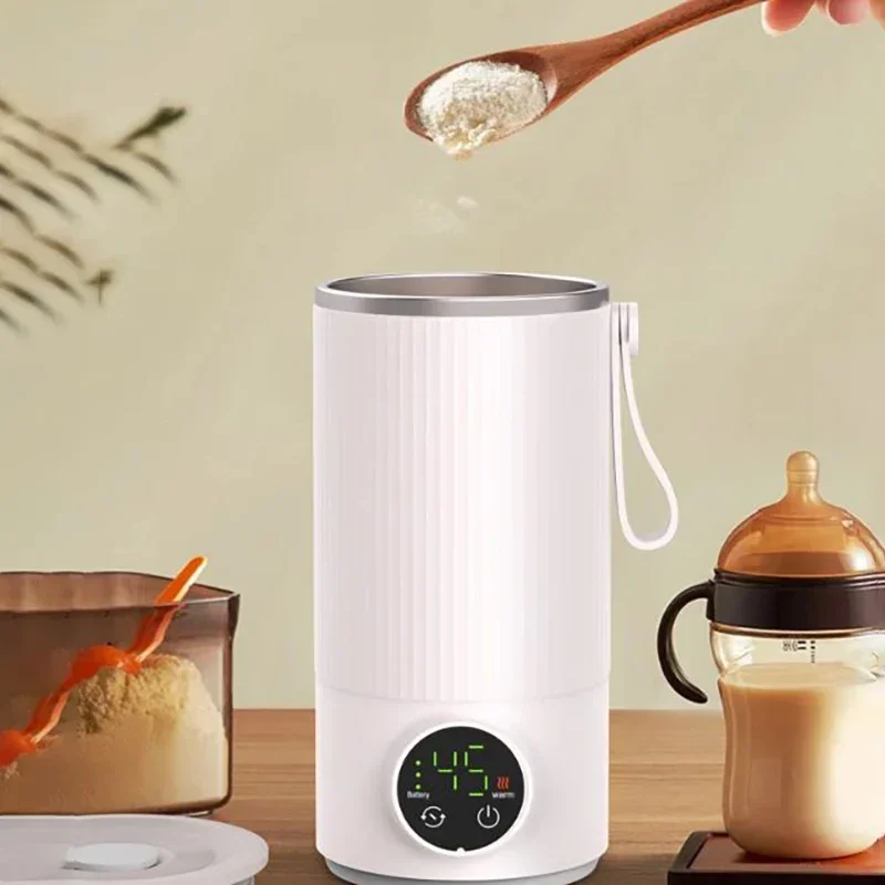 Reîncărcabilă Electrice de Amestecare Cupa Amestecand Ceașcă de Cafea cu 6 Trepte Setările de Temperatură Lapte Praf Mixer pentru Lapte pentru Copii de Încălzire Imagine 4