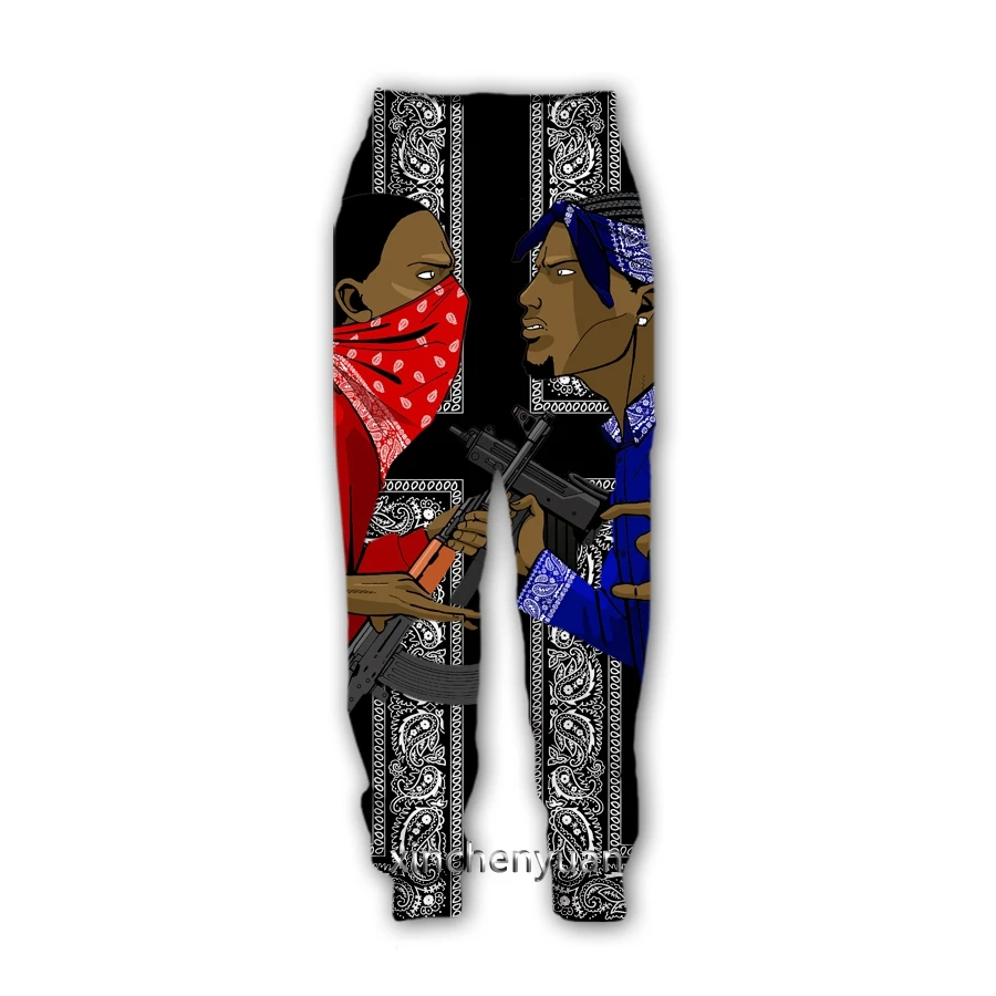 xinchenyuan Nouă Bărbați/Femei de Sânge Banda 3D Imprimate Pantaloni Casual Bandană Moda Streetwear Libertate Sportive Pantaloni Lungi F78 Imagine 0