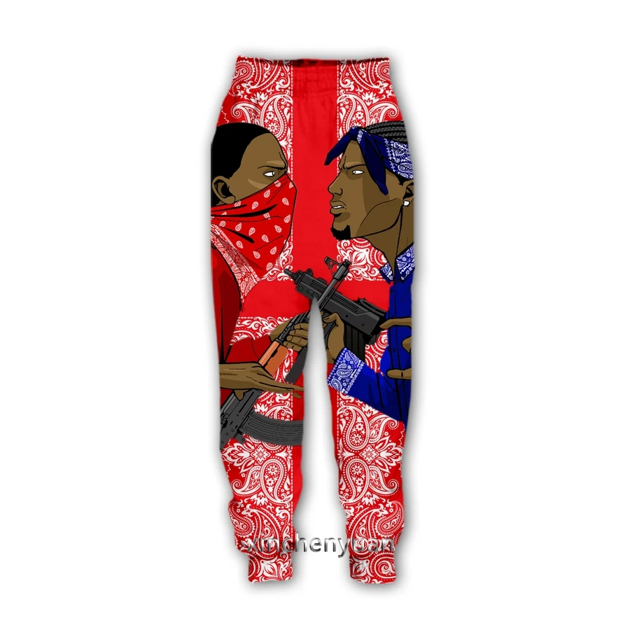 xinchenyuan Nouă Bărbați/Femei de Sânge Banda 3D Imprimate Pantaloni Casual Bandană Moda Streetwear Libertate Sportive Pantaloni Lungi F78 Imagine 3