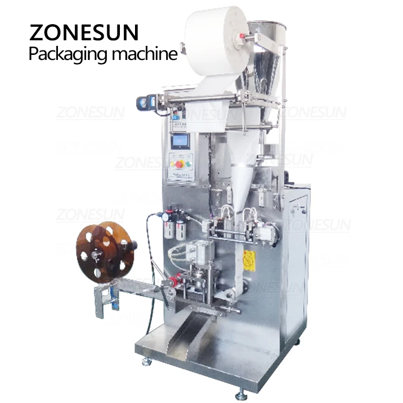 ZONESUN Automata Teabag Mașină de Granule de Pulbere de Frunze de Ceai, Boabe de Cafea de Umplere și de Etanșare Linie de Producție ZS-GPT1 Imagine 5
